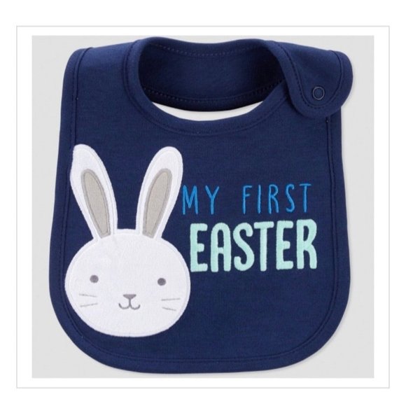 Baby Boys' My First Easter Bib - Just One You Made by Carter's Navy One Size - Picture 1 of 1